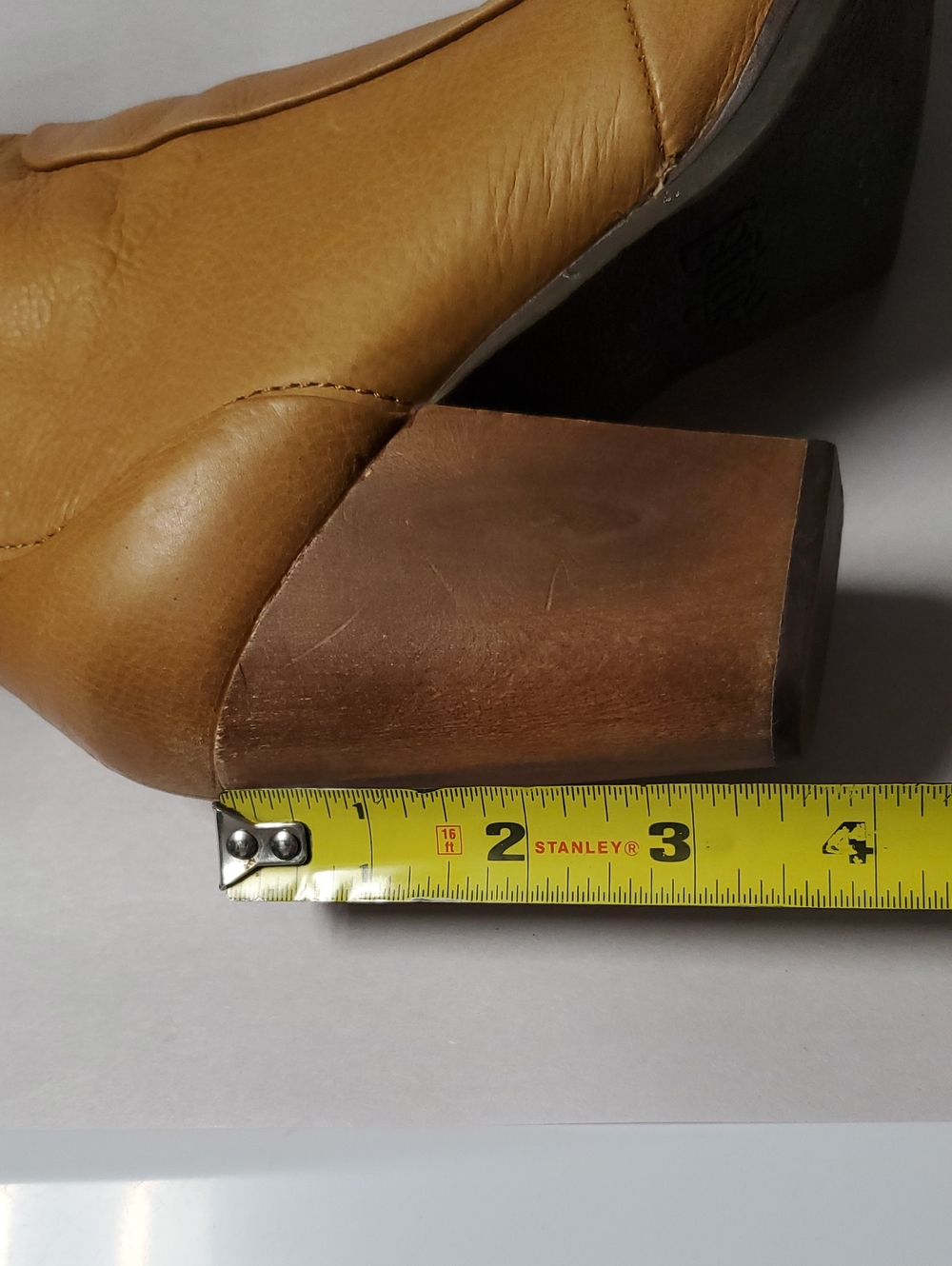 Latigo FRIENDS Tan Leather Block Heel Booties Size 7.5 BoHo 70s Western Romance - Picture 13 of 16